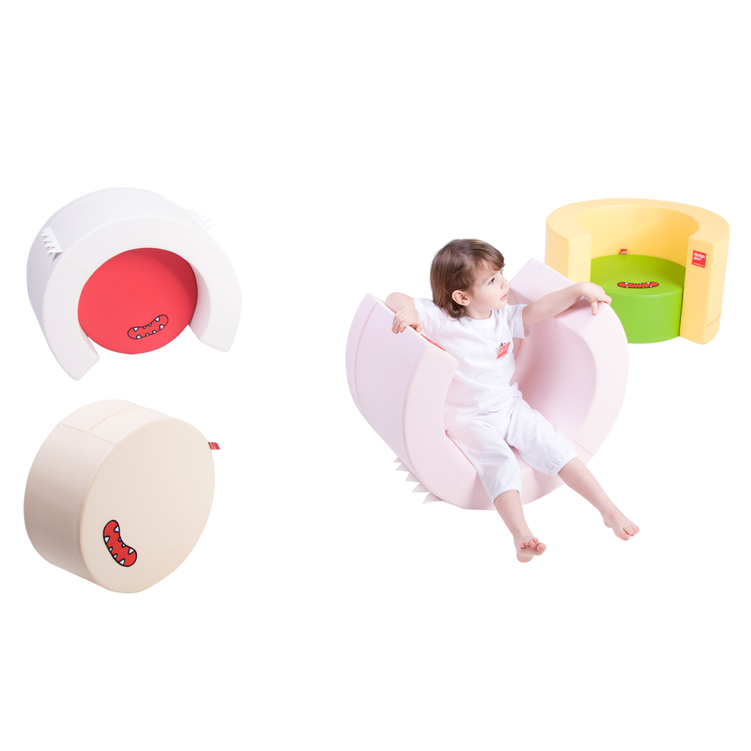 DesignSkin Tunnel Sofa Transformable Furniture Pink Yellow